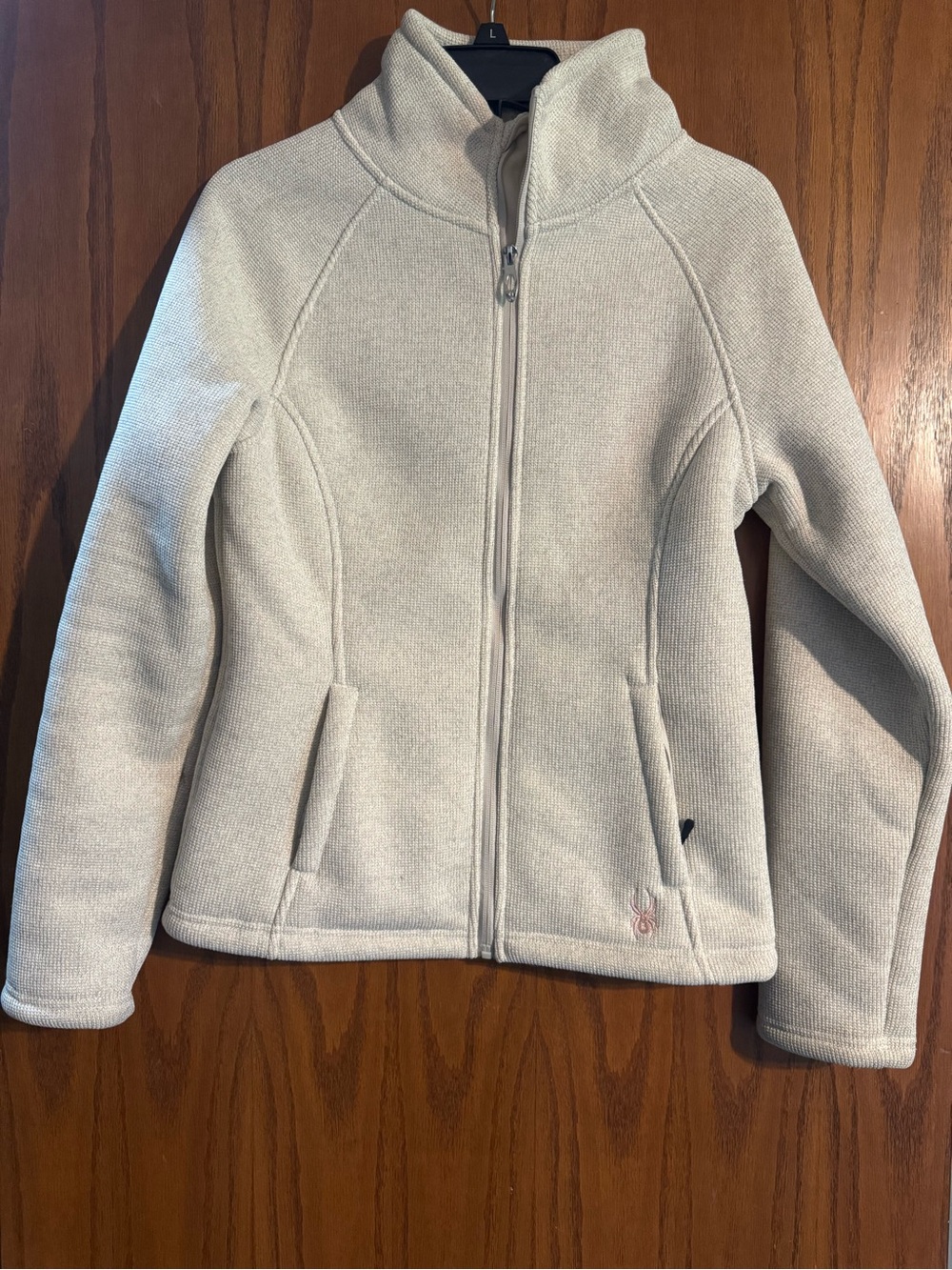 Spyder Girls Light Cream Full-Zip Fleece Jacket